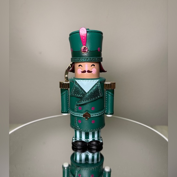 kate spade Handbags - Kate Spade Oh What Fun 3D Nutcracker Keyholder Fob Bag Charm EUC